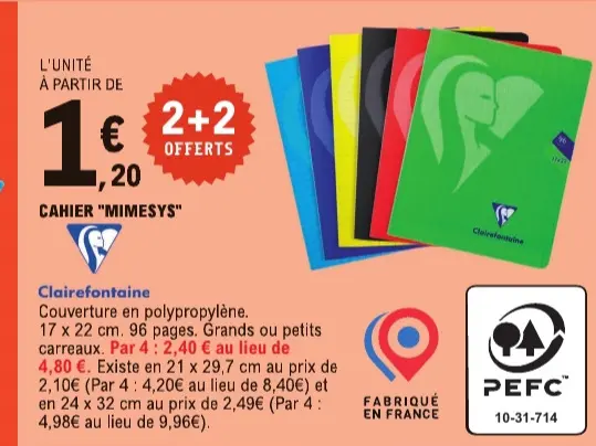 Offre: Cahier "mimesys"