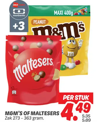Aanbieding: M&m's of Maltesers