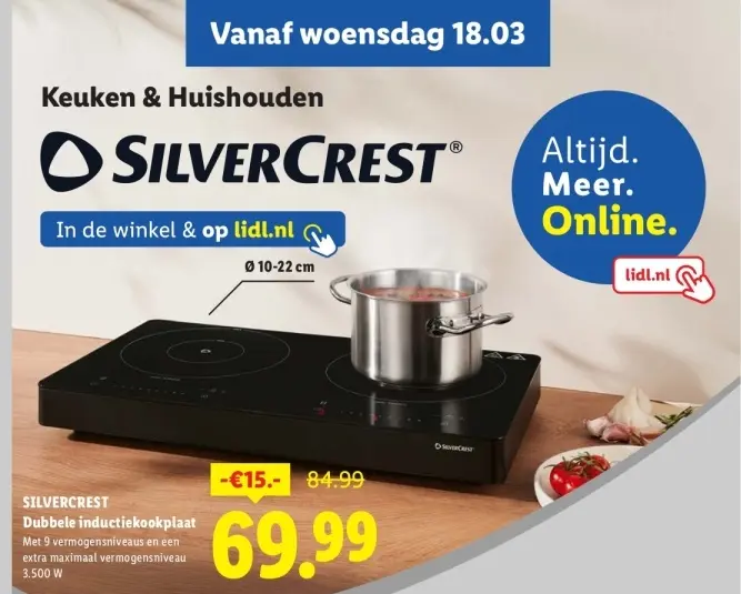 Aanbieding: Dubbele inductiekookplaat