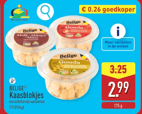 Promotie: Kaasblokjes
