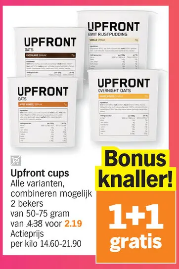 Promotie: Upfront cups