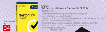 Offre: 360 Deluxe 1 Utilisateur, 5 Appareils, 12 Moi
