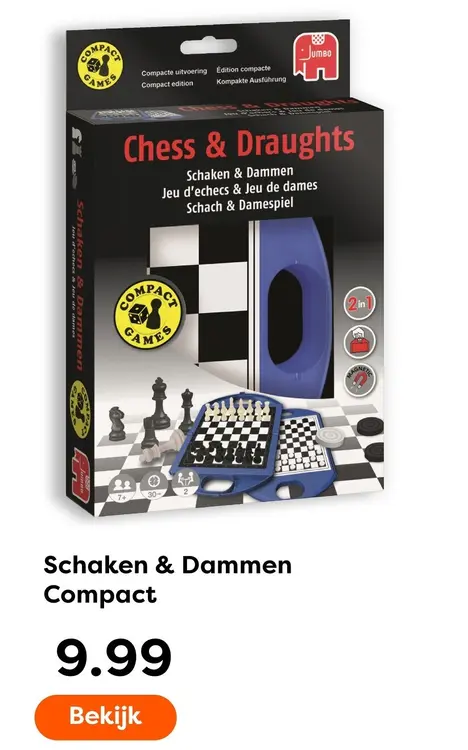 Aanbieding: Schaken & Dammen Compact