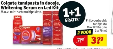 Aanbieding: Colgate tandpasta in doosje, Whitening Serum