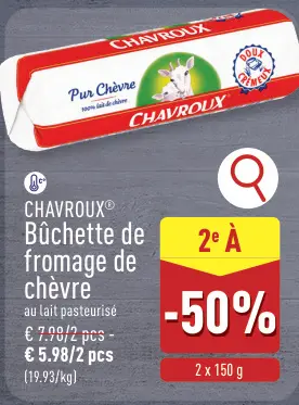 Offre: Bûchette de fromage de chèvre