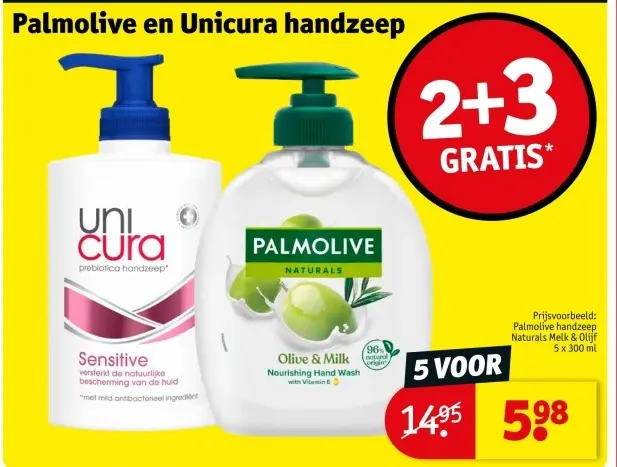 Aanbieding: Palmolive en Unicura handzeep
