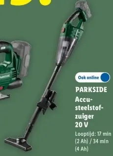 Aanbieding: Accu-steelstofzuiger 20 V