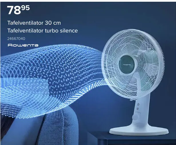 Promotie: Rowenta Turbo Silence Extreme VU2740F0 Ventilator - 4 Snelheden - Effitech Motor - Wit