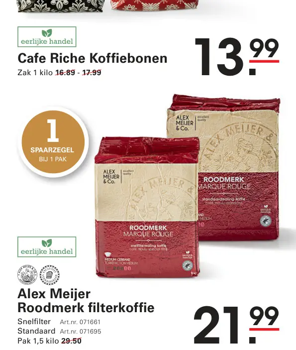Aanbieding: Cafe Riche Koffiebonen