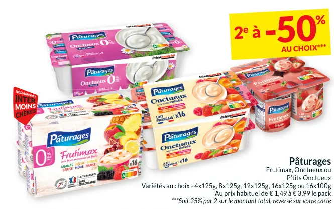 Offre: Pâturages Frutimax, Onctueux ou P'tits Onctue