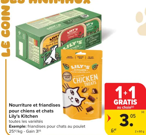 Offre: Nourriture et friandises pour chiens et chats