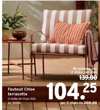 Promotie: Fauteuil Chloe