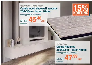 Aanbieding: Cando wood decowall acoustic