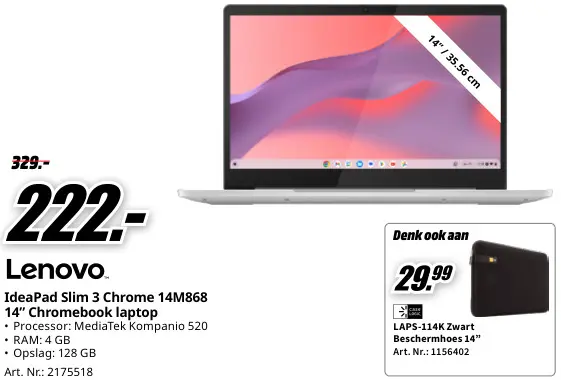 Promotie: Lenovo IdeaPad Slim 3 Chrome 14M868 14" Chrom