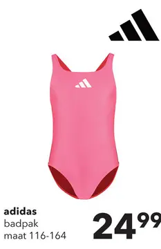 Aanbieding: Adidas C-Back meisjes badpak roze wit