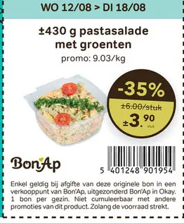 Promotie: Pastasalade met groenten