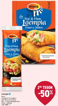 Aanbieding: Loempias | Met kip en ham