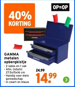 Aanbieding: metalen opbergkistje