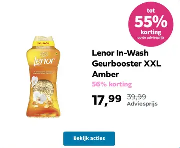 Aanbieding: Lenor In-Wash Geurbooster XXL Amber