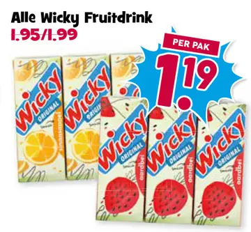 Aanbieding: Alle Wicky Fruitdrink