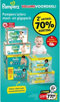 Aanbieding: Pampers luiers maxi- en gigapack