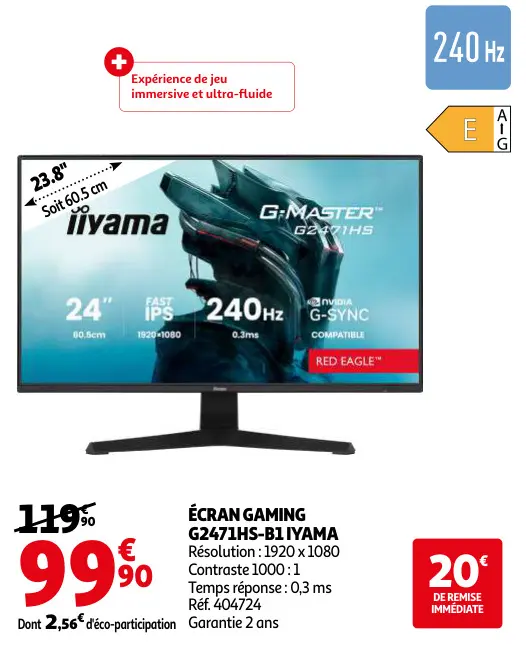 Offre: Écran gaming g2471hs-b1