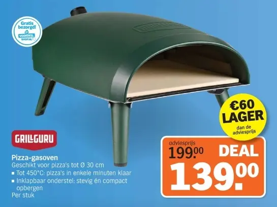 Aanbieding: Pizza-gasoven