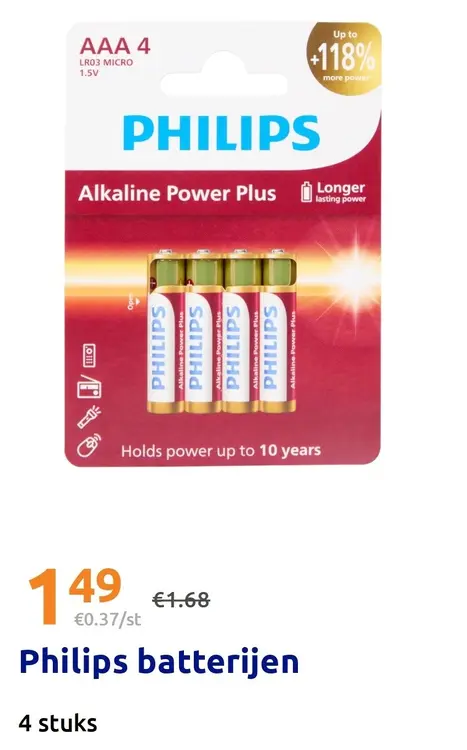 Promotie: Philips batterijen