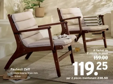 Offre: Fauteuil Zeff