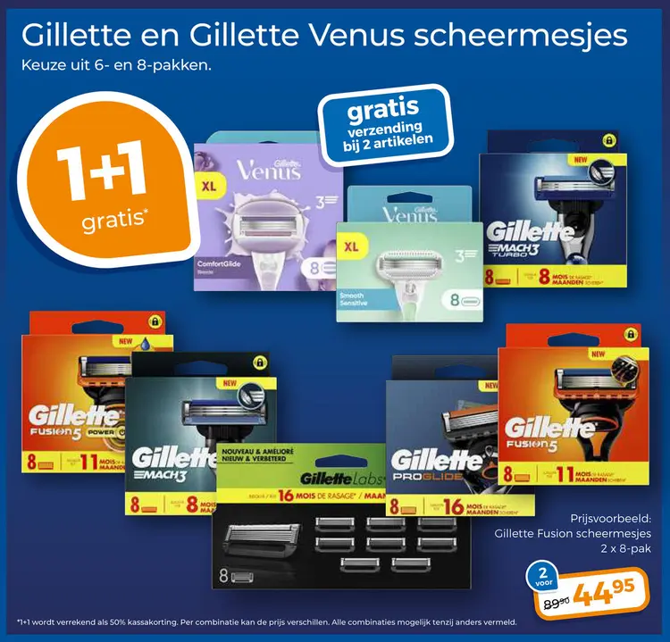 Aanbieding: Gillette Fusion scheermesjes