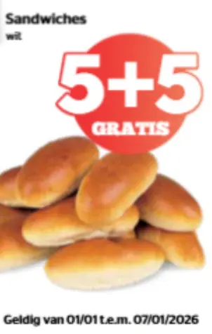 Promotie: Sandwiches wit