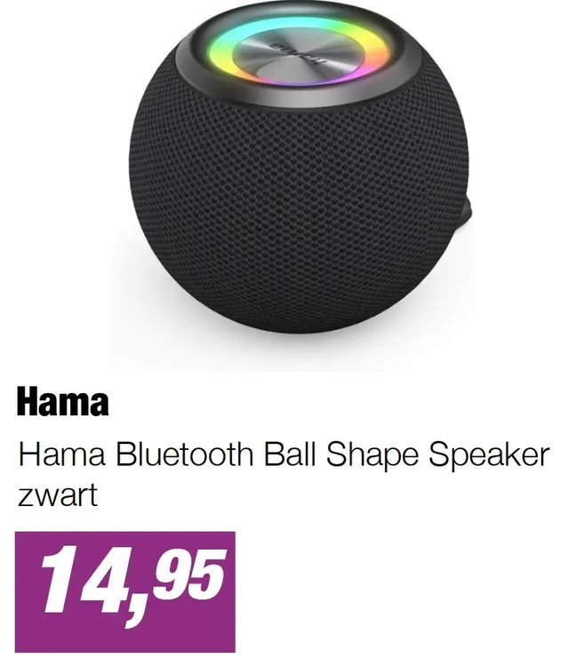Aanbieding: Hama Bluetooth Ball Shape Speaker zwart