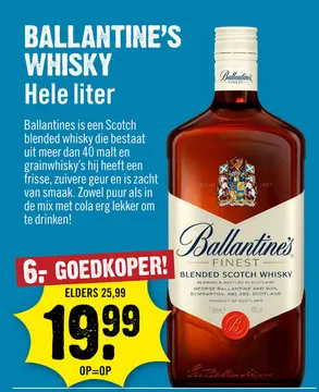 Aanbieding: Ballantine's Whisky 100 cl