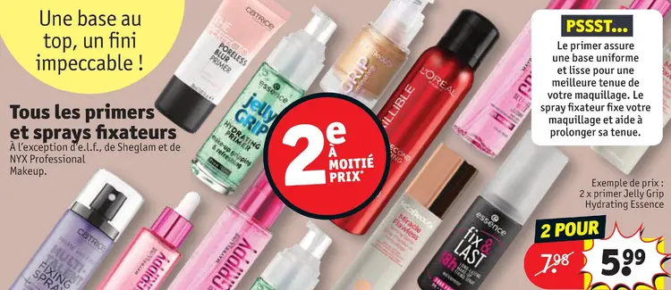 Offre: Tous les primers et sprays fixateurs