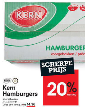 Aanbieding: Kern Hamburgers