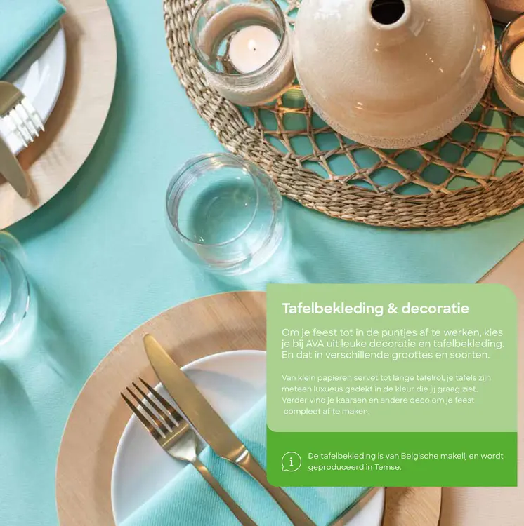 Aanbieding: Tafelbekleding & decoratie