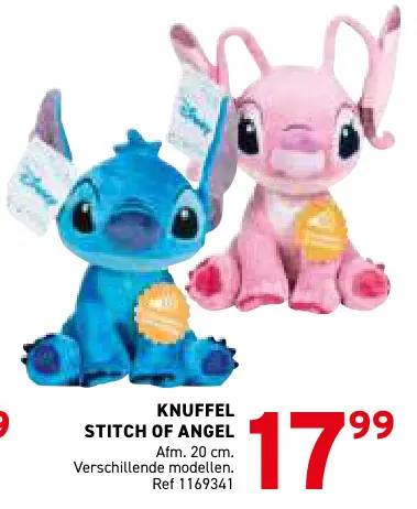 Promotie: Knuffel stitch of angel