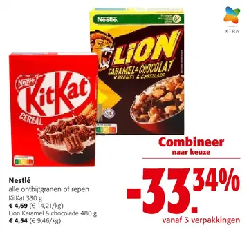 Aanbieding: alle ontbijtgranen of repen