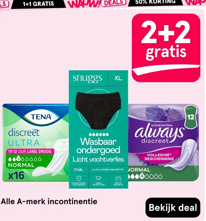 Aanbieding: Alle A-merk incontinentie