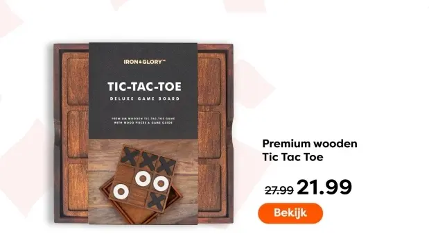 Aanbieding: Premium wooden Tic Tac Toe