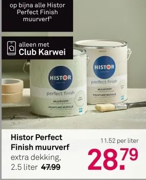 Aanbieding: Histor Perfect Finish muurverf