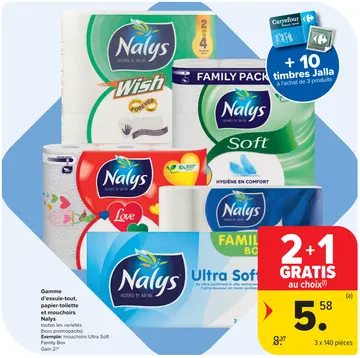 Offre: Gamme d'essuie-tout, papier-toilette et mouchoirs