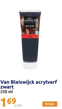 Aanbieding: Van Bleiswijck acrylverf zwart