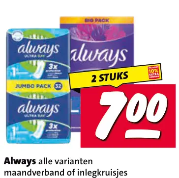 Aanbieding: Always alle varianten