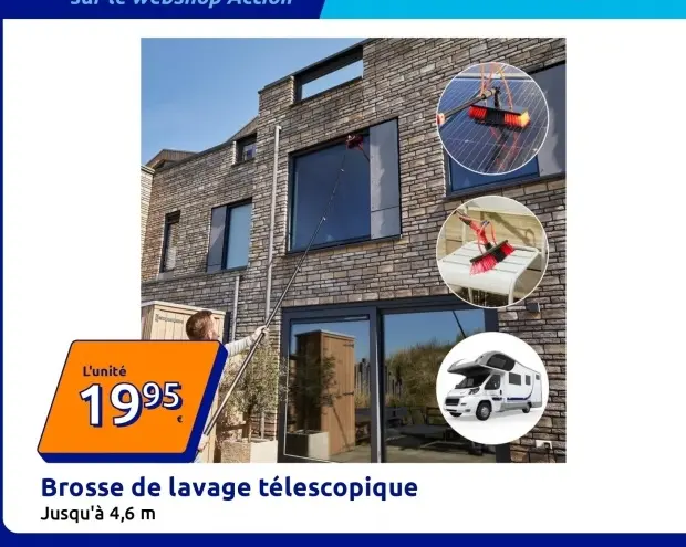 Offre: Brosse de lavage télescopique