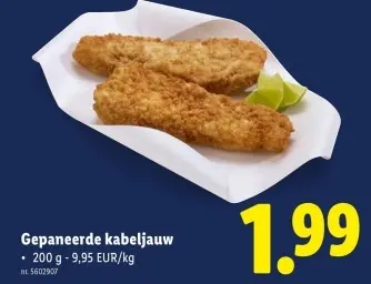 Promotie: Gepaneerde kabeljauw