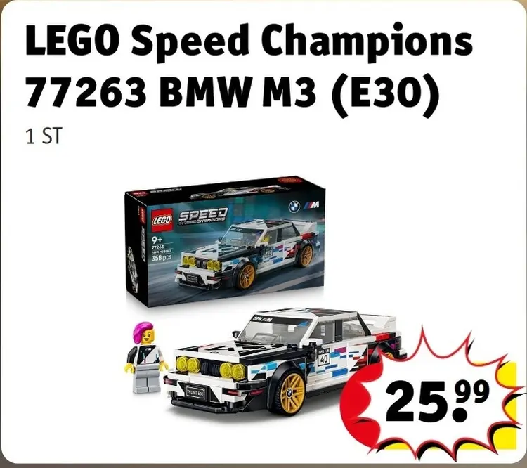 Offre: Speed Champions 77263 BMW M3 (E30)