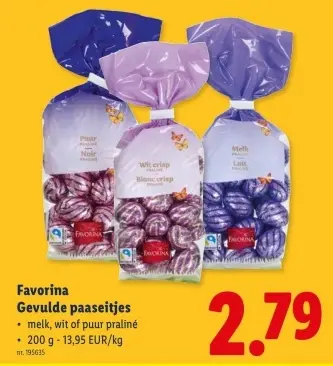 Promotie: Gevulde paaseitjes