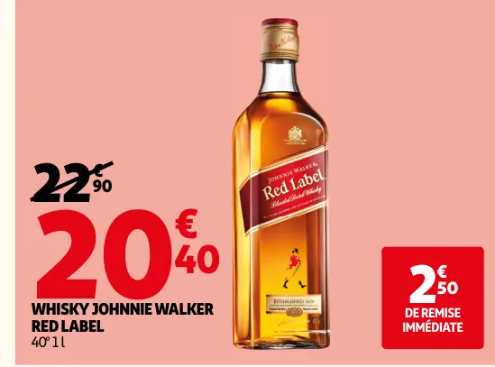 Promotie: Whisky Johnnie Walker red label