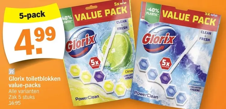 Promotie: Glorix toiletblokken value-packs